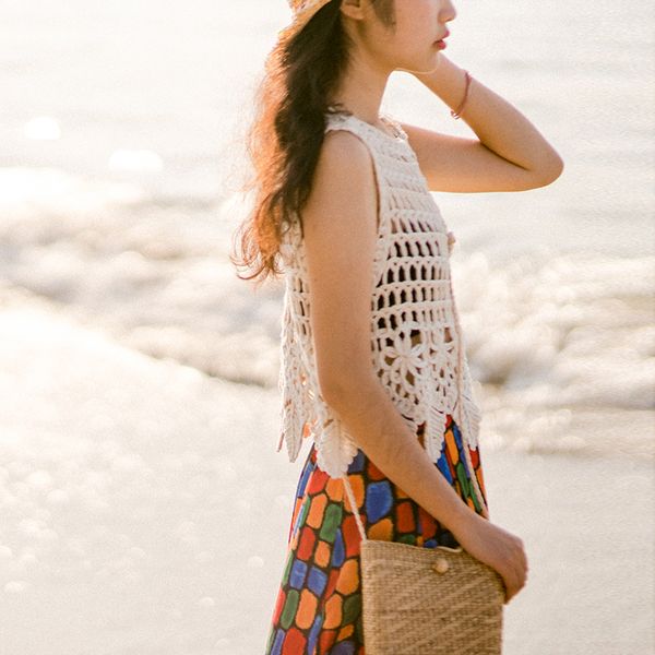 

таиланд праздник выдалбливают короткий жакет жилет bohemian путешествия маленький приморский маленький condole корсета, Black;white