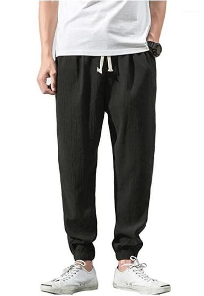

breathable leisure mens pants summer mens designer solid color pants fashion loose mens pants hip hop, Black
