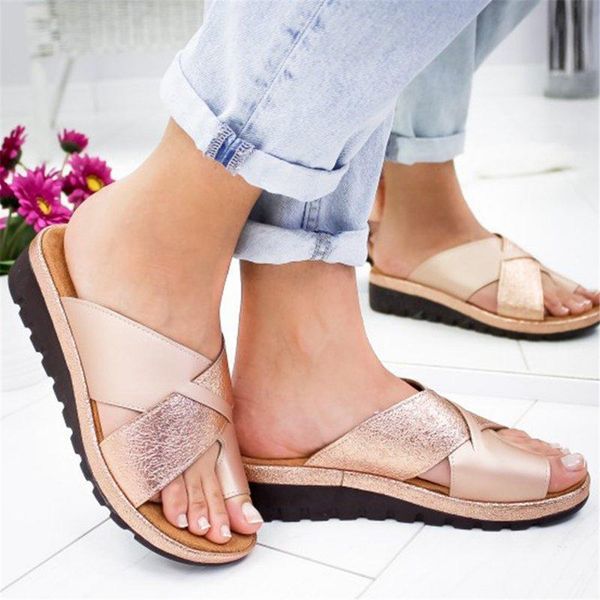 

2019 new shoes woman slippers open toe thick sole lightweight wear-resistant casual sandals for summer chaussure femme, Black