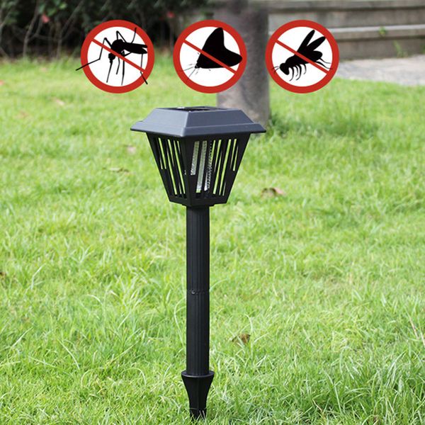 

solar mosquito killer lamps garden lawn powered led outdoor summer solar light mosquito pest bug zapper insect killer repellent
