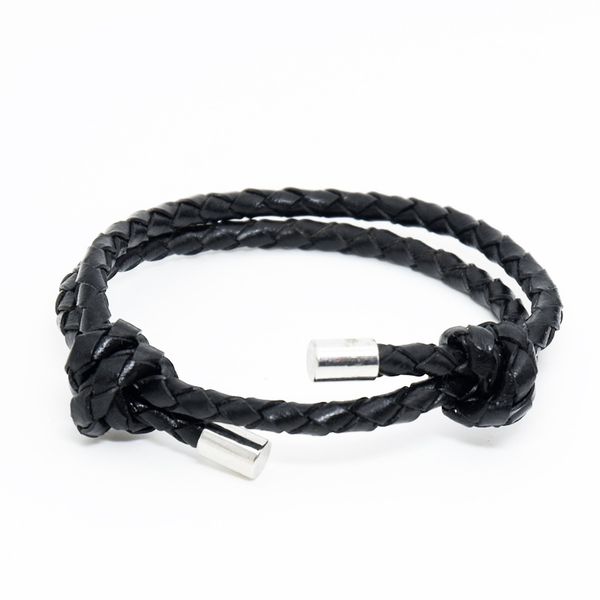 

simple leather bracelet for men boy bundled double retractable bracelets wristband charm bangle male jewelry, White