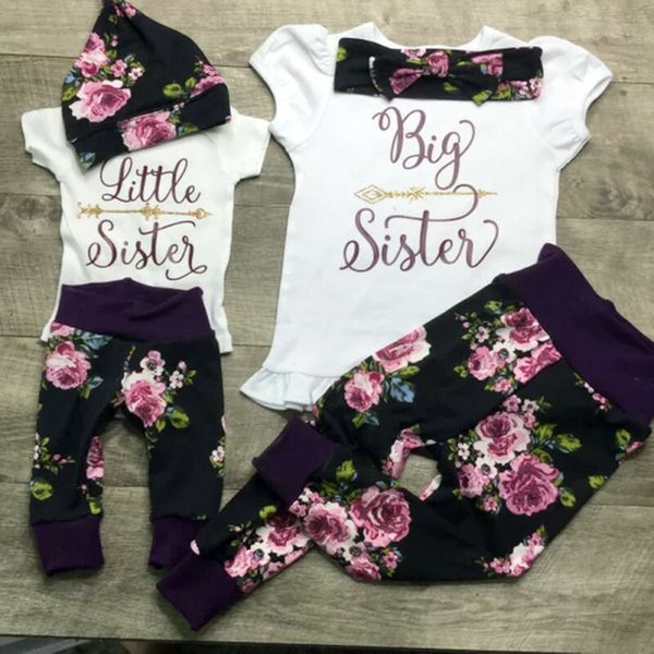 

Sister Match Big Little Sister Girl T-shirt Romper Top+Long Pants Outfit Clothes