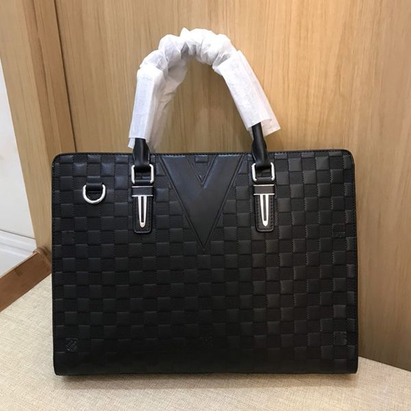 

mens black fashion business bag leather mens document bag men briefcases high capacity mens bag type3