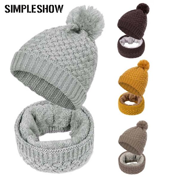 

2019 new woman winter hat scarf set fashion knit pom poms beanie hat men casual winter warm cap scarf, Blue;gray