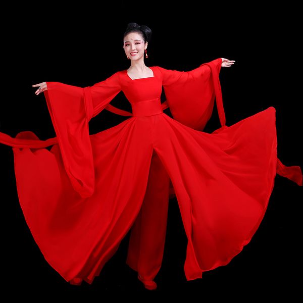 

stage wear classical dance costumes women's chinese-style elegant costume han chinese clothing fairy, Black;red