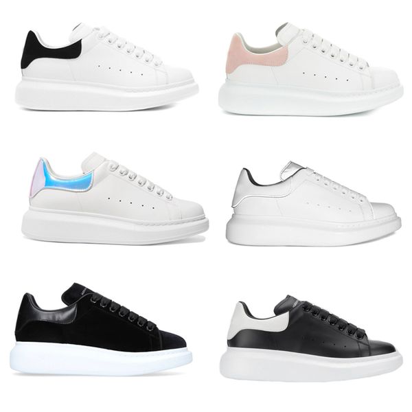 

27 цветов Дизайнерская Обувь Светоотражающие Белые Кроссовки на Платформе черная замша 100% Кожа Белые кроссовки для Мужчин Женщин Плоские Повседневная Обувь 2019