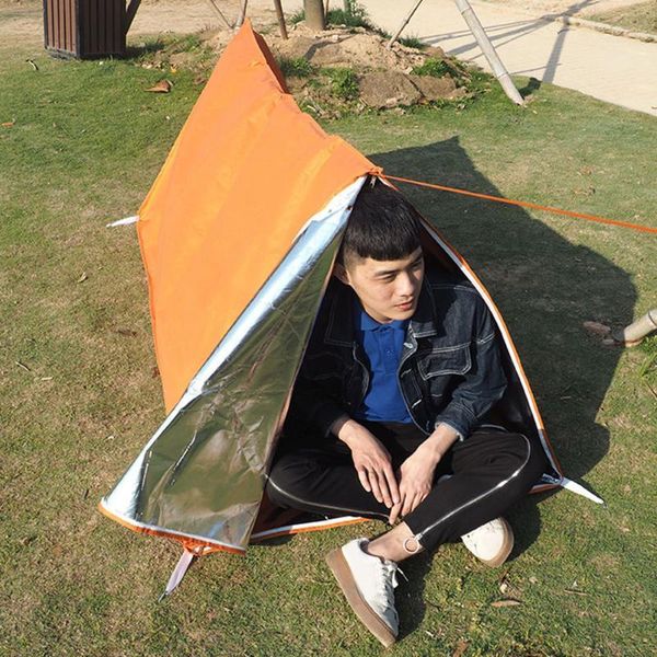 

nonwovens practical warm emergency survival foldable waterproof camping adventure tube tent hiking outdoor shelter portable
