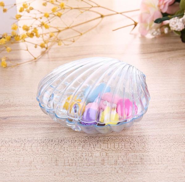 Clear Plastic Shell Candy Box Beach Theme Wedding Birthday Party