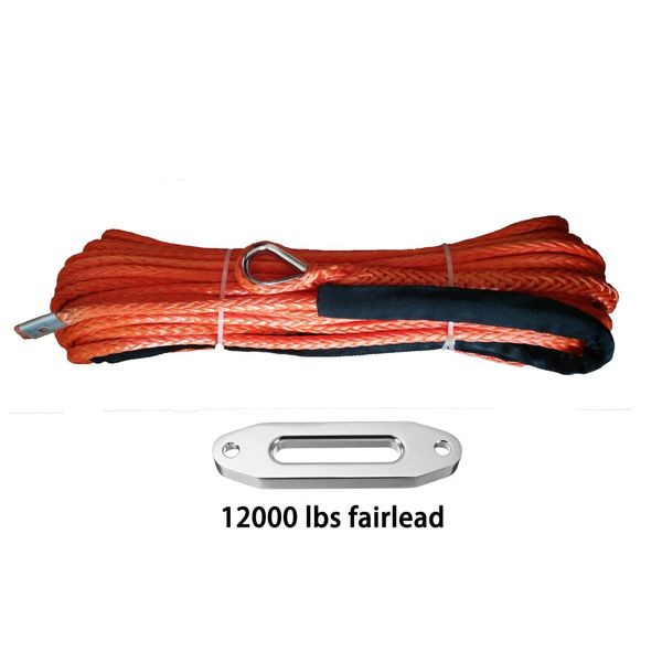 

3/8" x 100ft synthetic winch line and 12000lbs fairlead offroad winch line