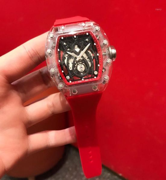 

man watches spider automatic movement 45*12mm watches watch male clock high watch christmas produced by xl1, Slivery;brown