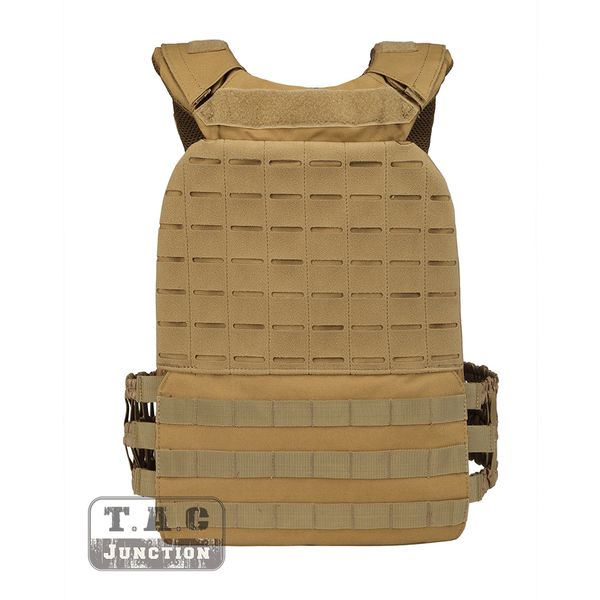 

tactical adjustable molle vest adjutable plate carrier modular quick release vest, Camo;black
