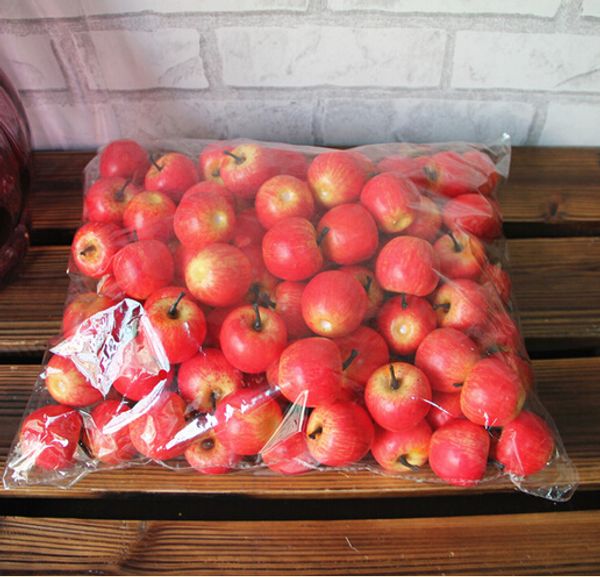 All'ingrosso-80pcs/lot frutta artificiale falso Mini Apple modello casa cucina partito decorativo