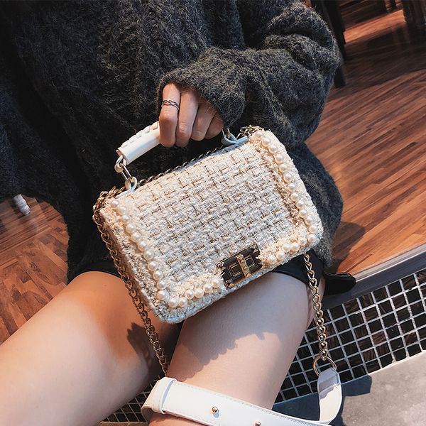 

малый fragrance pearl шерстяная сумка +2017 мода новые сумки женщин высокого качества шерстяная женская сумка lady темперамент плеча