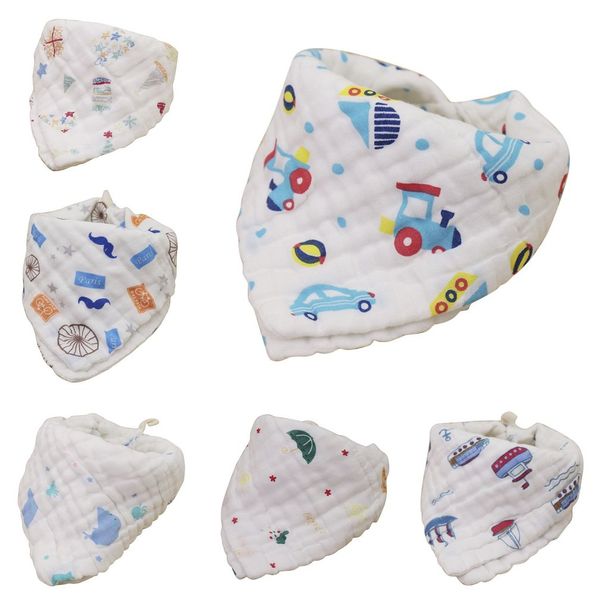 

мультфильм triangle печатные infant детские нагрудники комфортная аксессуары для кормления полный хлопок фартук слюна нагрудники ткань baber