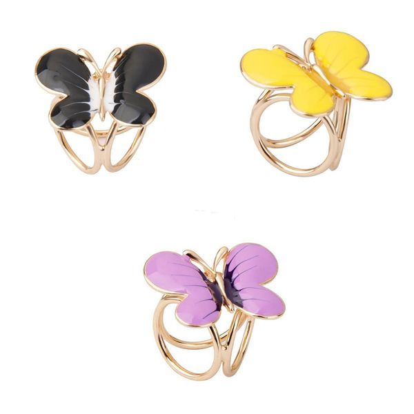 

women girls bouquet scarf brooch pin wedding party scarf clip butterfly brooches fashion jewelry, Gray