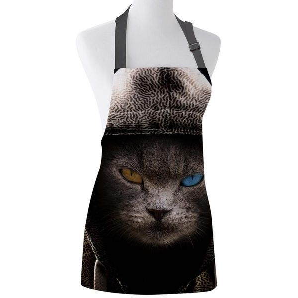 

kitchen apron sweater cat adjustable bbq bib canvas aprons for women cooking baking restaurant kids apron pinafore