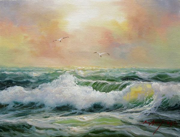 

seawave home decor handpainted &hd print oil painting on canvas wall art canvas pictures 191127