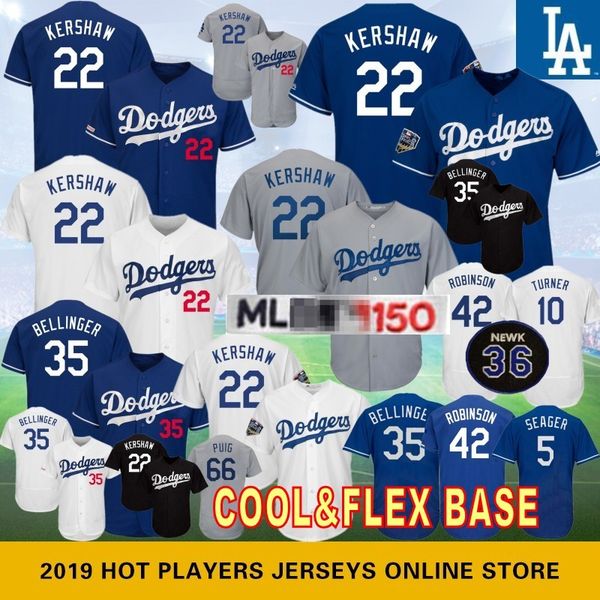 

22 Clayton Kershaw 150th Anniversary 35 Cody Bellinger Los Angeles Baseball Jerseys Dodgers 10 Justin Turner 5 Seager 42 Robinson 66 Puig