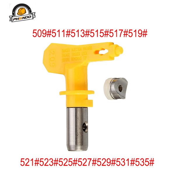 

phendo 5 series airless tip 509/515/517 spray nozzle for airless paint sprayer gun seat guard paint sprayer power tools, guide