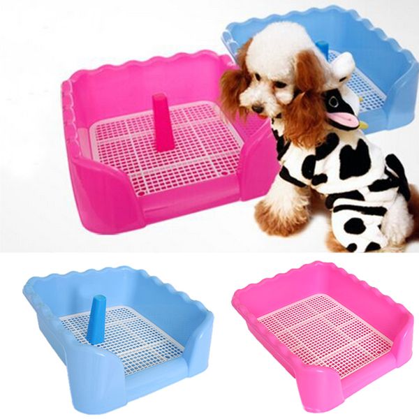 

s/m/l indoor portable dog puppy plastic training potty pet dog pee toilet fence target tray pad holder pet product