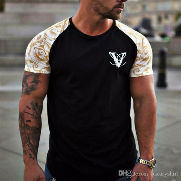

фитнес мужские футболки v печатается черный тощий tops шею с коротким рукавом мужские спортивные футболки, White;black