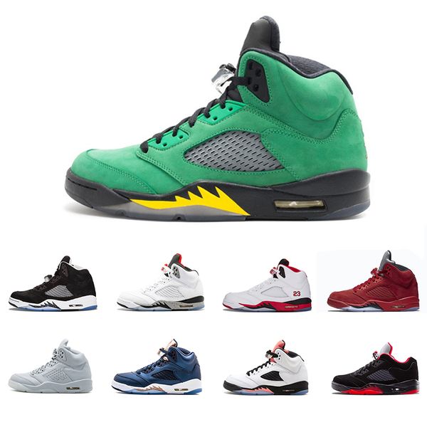 

Air Jordan retro Fab 5 Inspire 5s New Bred Black Metallic 3M Reflect Black Grape Athletic Basketball Shoes Red Suede Sneakers