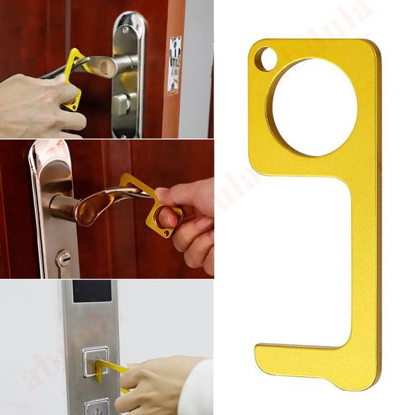 

door opener contactless edc door opener key tool for outdoor public door handle touchscreen button closer tool handle press elevator tool