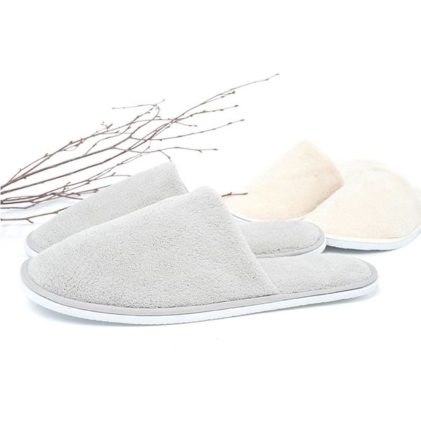 

10 pairs disposable slippers men business travel passenger shoes home guest slipper l beauty club washable shoes slippers, Black