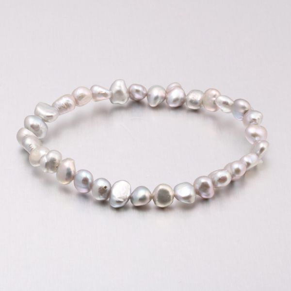 

irregular pearl bracelet charms fashion natural freshwater pearl bracelets bangle for women elegant jewelet accessories gift, Black