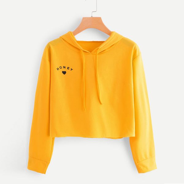 

fashion ladies autumn hoodies womens long sleeve solid color letter round neck hooded sweatshirt blouse womens clothes a3, Black