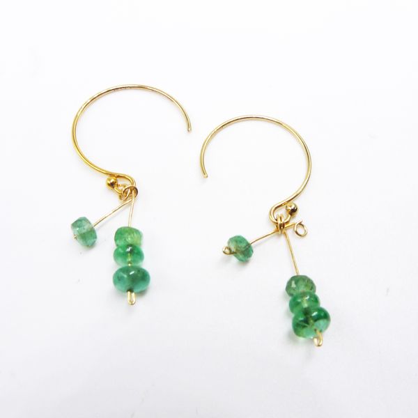 

new fashion emerald natural earrings authentic gemstone jewelry for women gift, Golden;silver