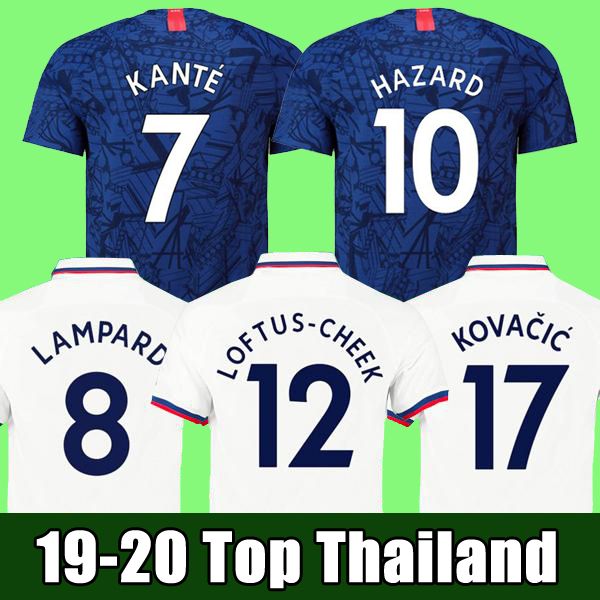 

TOP Thailand KANTE LAMPARD ODOI JORGINHO PULISIC CHEEK soccer jersey 2019 2020 GIROUD Camiseta de football kits shirt 19 20 maillot de foot