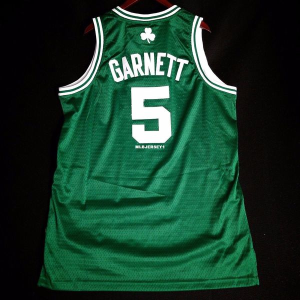 

100% stitched kevin garnett 5# sewn wholesale jersey mens vest size xs-6xl stitched basketball jerseys ncaa, Black;blue