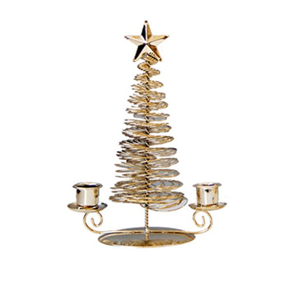 

vintage golden star tree candle holder, european style metal candle holder for home wedding christmas party decoration