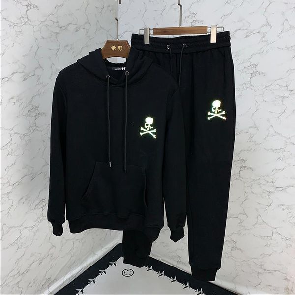 

new 2019 mens designer tracksuits autumn fashion casual men's casual suit trousers fashion urban hooded daily suit size -3xl, Gray