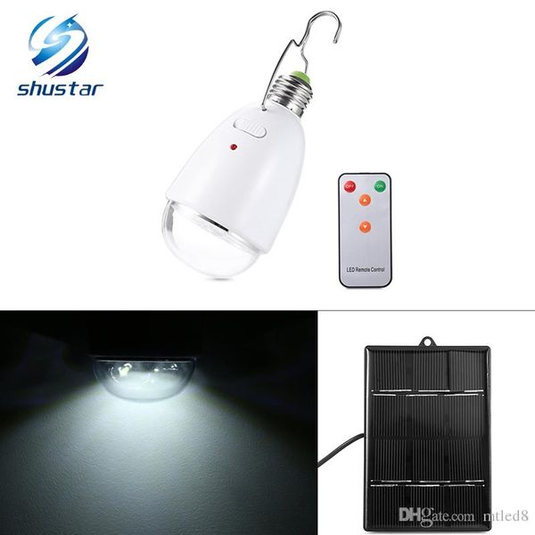 

led solar lamp portable e27 2.4w solar powered lamp with remote controller ac90~260v/dc6v outdoor lighting solar camping light