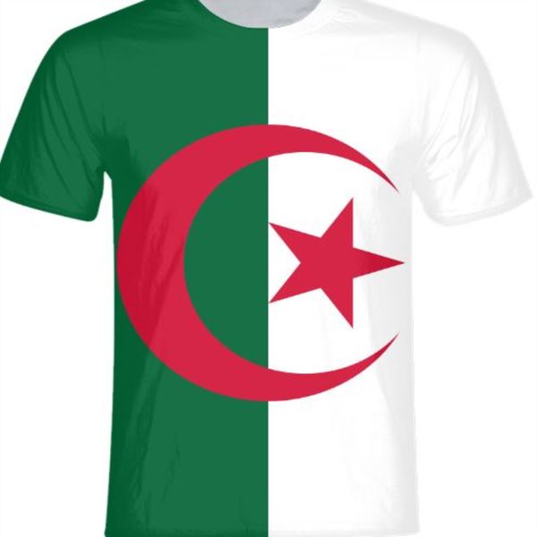 

nation p shirt number name country gyms algerie t print custom t-shirt arab text flag male ports algeria dz dza clothes lkdsk, Black