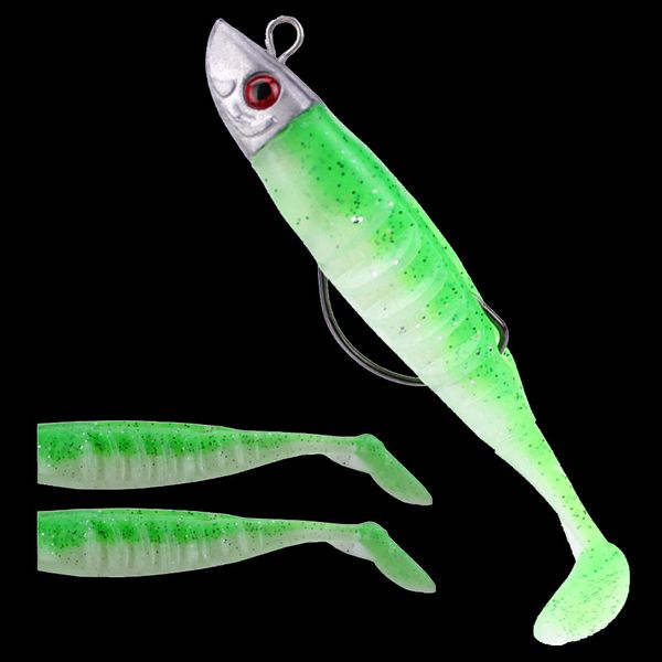 

walk fish jigging soft bait fishing lures 9cm/15g 11cm/25g diy lead head jig fish t tail sea bass lure fishing tackle