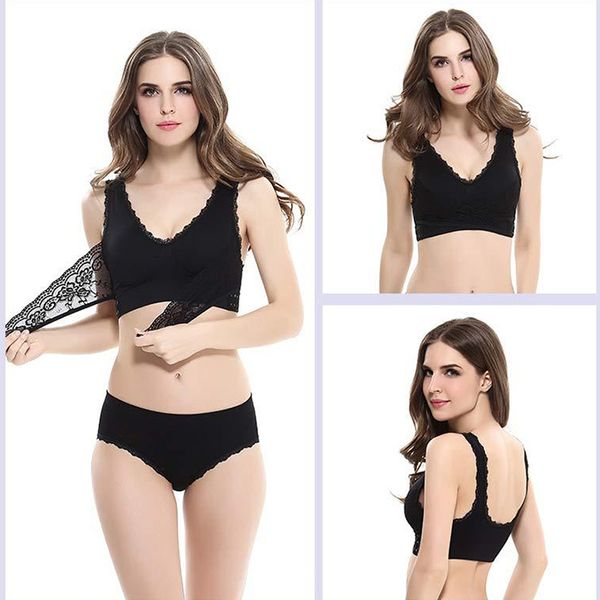 

2019 8 colors fashion sports bra solid color ladies lace front row multi-button u-type women sports comfortable bra, Red;black