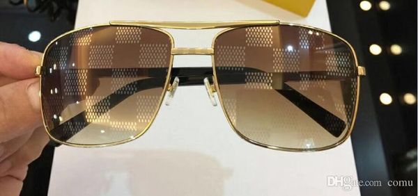 

new luxury logo sunglass attitude sunglass gold frame square metal frame vintage style outdoor design classical model, White;black