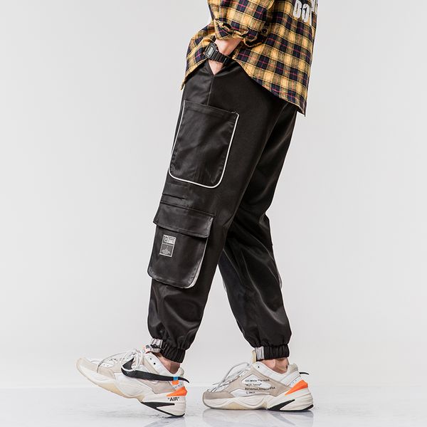 

2020 весна плюс размер японский грузовой случайный p30 мужские брюки случайные бренд трусов для мужчин, Black