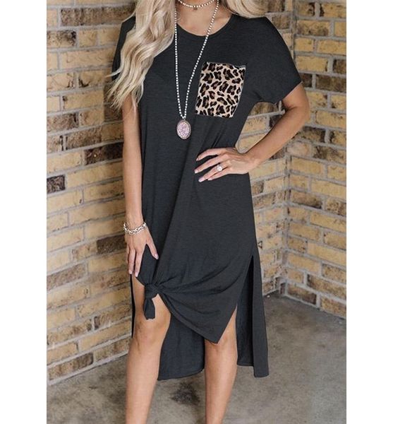

2020 new summer women dresses fashion panelled women casual streetwear dresses ladies holiday t shirt dress, Black;gray