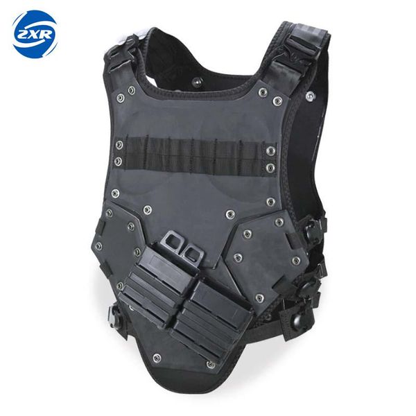 

tactical vest molle ciras combat vest w/magazine pouch releasable armor plate carrier strike vests hunting clothes gear, Gray;blue