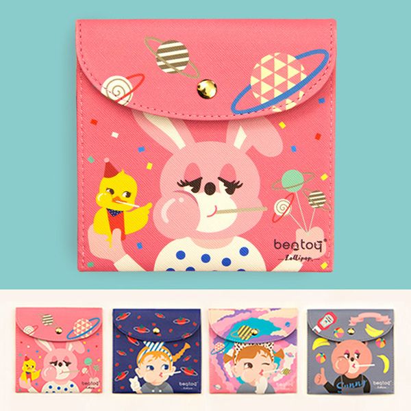 

dispenser bag cartoon cute girl's sanitary napkin storage bag tampon makeup bags