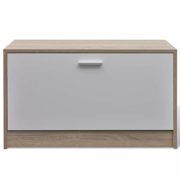 

oak and white 3-in-1 wooden shoe cabinet set garden sets