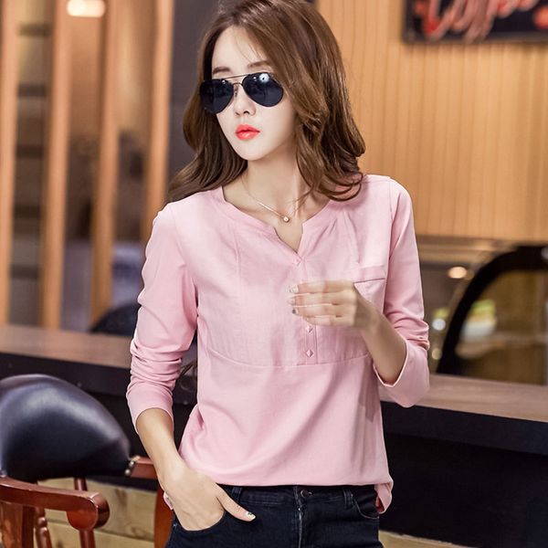 

long sleeve shirt chemise femme plus size womens and blouses cotton women blouse white blusas mujer de moda 2019