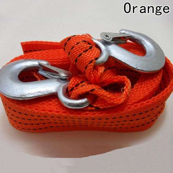 

4m 3 tons flsorescence universal car towing cable tow rope strap with hooks