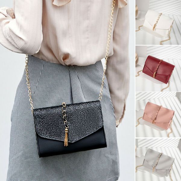 

women ladies crossbody bags pu leather shoulder bag tote purse handbag messenger satchel /by