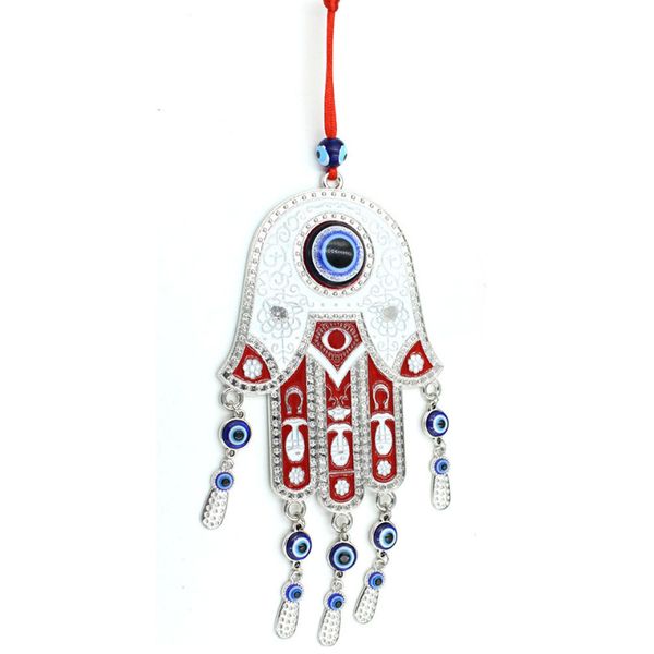 

turkish eyes jewish big palm alloy drop oil multicolor evil evil eye jewelry, Silver