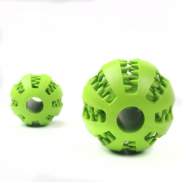 

puppy dog pet dog cat rubber ball chew treat fetch fun play toy training dent